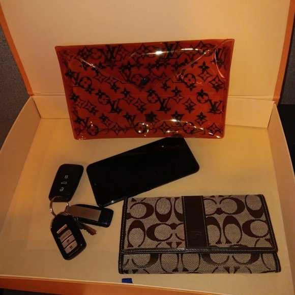 Louis Vuitton PVC Translucent Orange Monogram Envelope Pouch - Picture 13 of 13